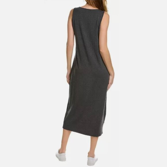 Eileen Fisher System Jersey Scoop  Neck Tank Dress - Picture 2 of 7